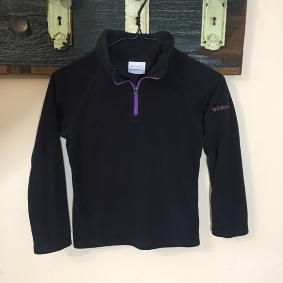 2/$18 Columbia Black Fleece 1/4 Zip Pullover Shirt Size Small (7/8 years) - Picture 2 of 11
